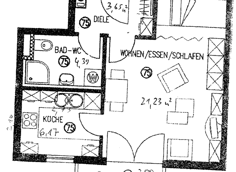 Studio zum Kauf provisionsfrei als Kapitalanlage geeignet 1 Zimmer 37 m² Kurt-Keicher Straße 84 Innenstadt Gera 07545