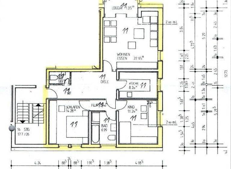 Wohnung zum Kauf 175.000 € 3 Zimmer 81 m² 2. Geschoss frei ab sofort Bergheim Duisburg 47228