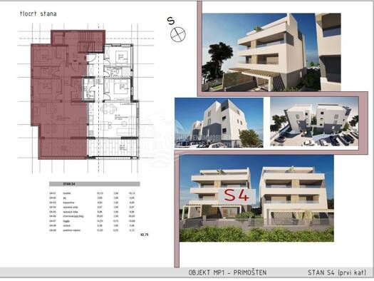 Wohnung zum Kauf 340.000 € 3 Zimmer 83 m² Geschoss 1/3 Primošten Primošten 22202