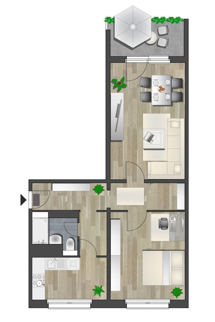 Wohnung zur Miete 310 € 2 Zimmer 55,3 m²<br/>Wohnfläche 3.<br/>Geschoss 01.03.2025<br/>Verfügbarkeit Theaterstr. 45 Zentrum 015 Chemnitz 09111