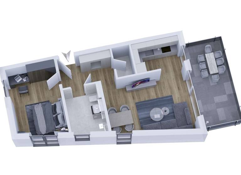 Wohnung zum Kauf - Erstbezug provisionsfrei 359.000 € 2 Zimmer 62 m² EG Schlebusch Leverkusen 51375