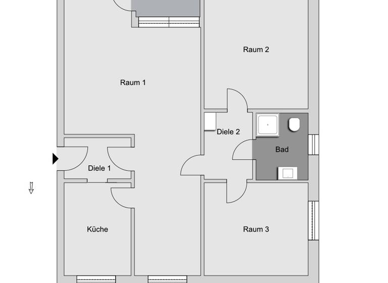 Wohnung zur Miete 771 € 3 Zimmer 73,9 m² EG frei ab 01.05.2026 Suhrenkamp 2 Alsterdorf Hamburg 22335