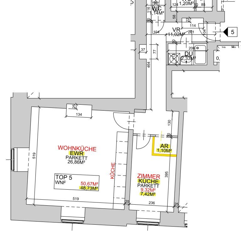 Wohnung zum Kauf 399.000 € 2 Zimmer 51 m²<br/>Wohnfläche 1.<br/>Geschoss Goldeggasse Wien 1040