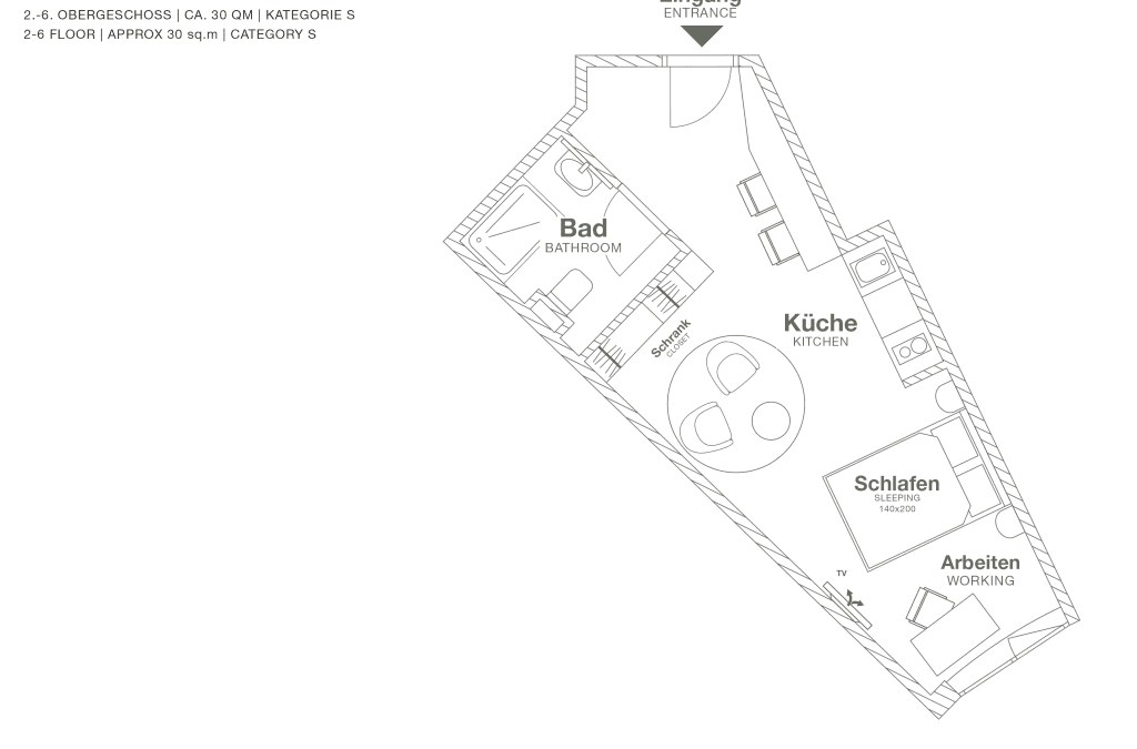 Wohnung zur Miete Wohnen auf Zeit 2.394 € 1 Zimmer 29 m²<br/>Wohnfläche ab sofort<br/>Verfügbarkeit Amelia-Mary-Earhart-Str. Flughafen Frankfurt am Main 60549