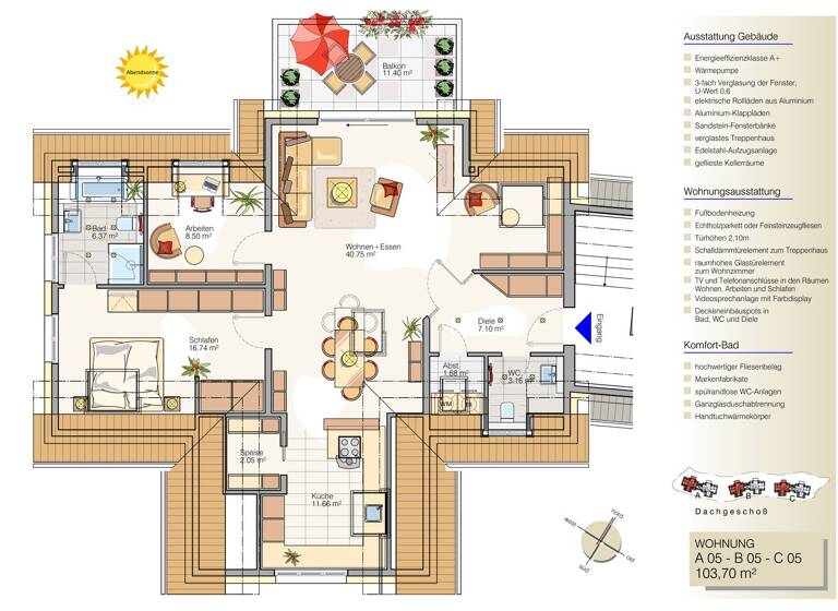 Wohnung zum Kauf - Erstbezug provisionsfrei 574.000 € 3 Zimmer 105 m² 2. Geschoss Mühlstraße 18a-c Bad Dürkheim 67098