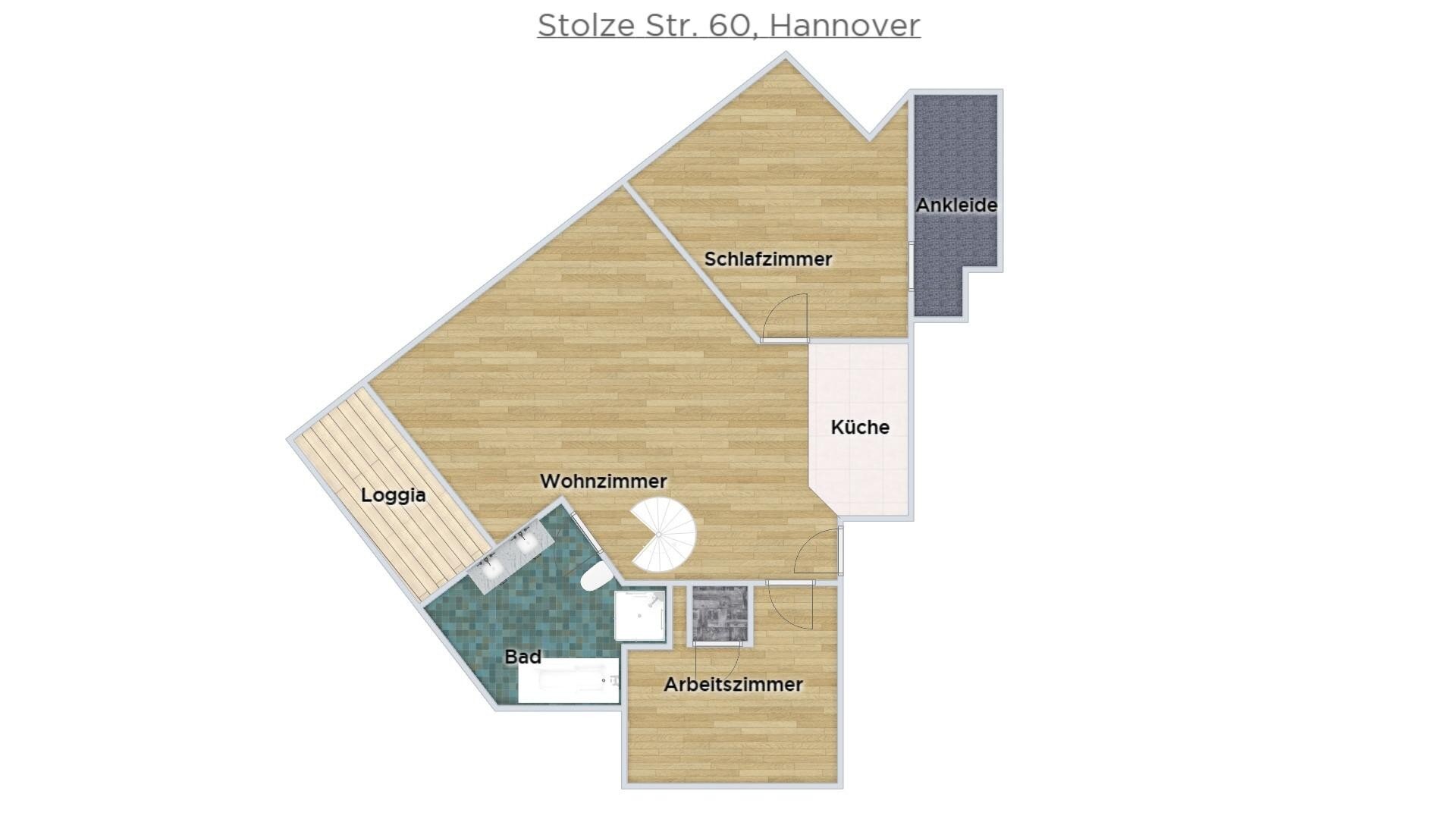 Maisonette zum Kauf provisionsfrei 379.000 € 3,5 Zimmer 93 m²<br/>Wohnfläche 5.<br/>Geschoss Stolzestr. 60 Südstadt Hannover 30171