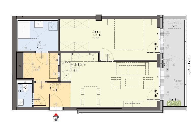 Wohnung zum Kauf 538.470 € 2 Zimmer 53,6 m²<br/>Wohnfläche 35.<br/>Geschoss Wien 1020