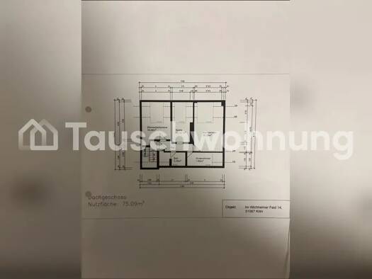Wohnung zur Miete Tauschwohnung 800 € 2,5 Zimmer 76 m² 2. Geschoss Holweide Köln 51067