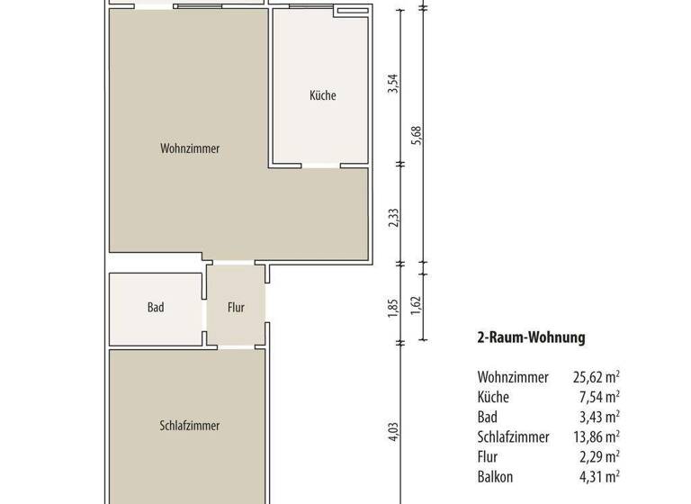 Wohnung zur Miete 329 € 2 Zimmer 54,8 m² 3. Geschoss frei ab 15.04.2026 Eiselstraße 129 Lusan Gera 07549
