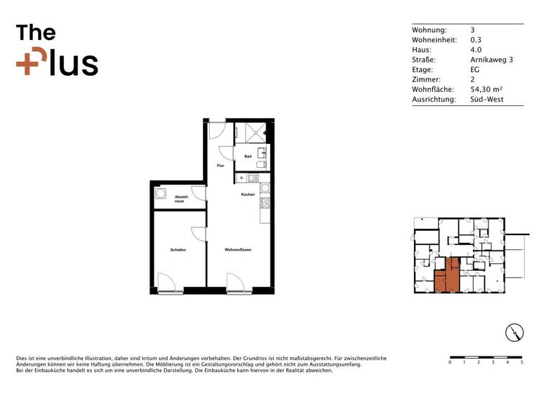 Wohnung zur Miete - Neubau 635 € 2 Zimmer 54,3 m²<br/>Wohnfläche EG<br/>Geschoss Arnikaweg 3 Reislingen Wolfsburg 38446