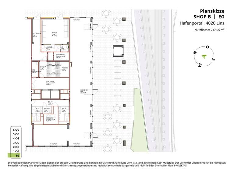 Bar/Café zur Miete 4.033 € 218 m² Gastrofläche Industriezeile Lustenau Linz 4020