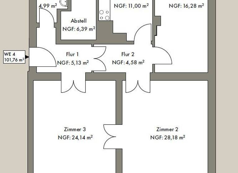 Wohnung zum Kauf 429.000 € 3 Zimmer 101,8 m²<br/>Wohnfläche 1.<br/>Geschoss Schustehrusstraße 28 Charlottenburg Berlin 10585