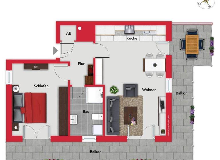 Wohnung zum Kauf 250.000 € 2 Zimmer 64,3 m² 2. Geschoss Eversten Oldenburg 26131