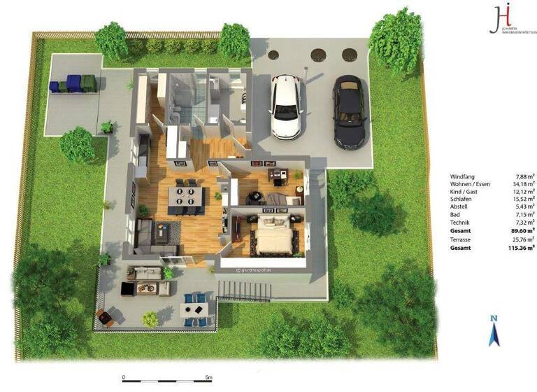 Einfamilienhaus zur Miete 1.400 € 3 Zimmer 87 m² Erlenweg 15a Hohenzell Schlüchtern 36381