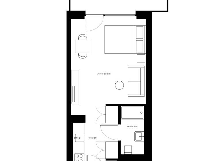 Studio zur Miete - Erstbezug 959 € 1 Zimmer 32,3 m² 16. Geschoss Dresdner Straße Wien 1200