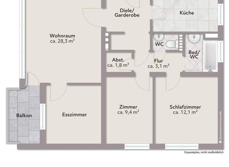 Wohnung zum Kauf 139.000 € 3 Zimmer 77,5 m² Kattenturm Bremen 28277
