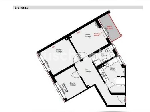 Wohnung zur Miete Tauschwohnung 1.170 € 3,5 Zimmer 72 m² 2. Geschoss Mauritz Münster 48155