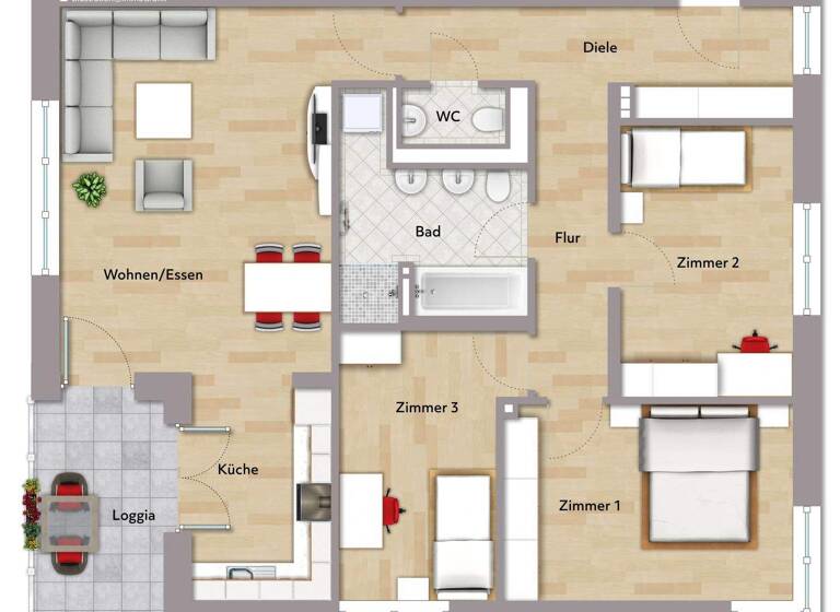 Wohnung zur Miete - Erstbezug 1.821 € 4 Zimmer 101,2 m² frei ab sofort Leonberg 71229