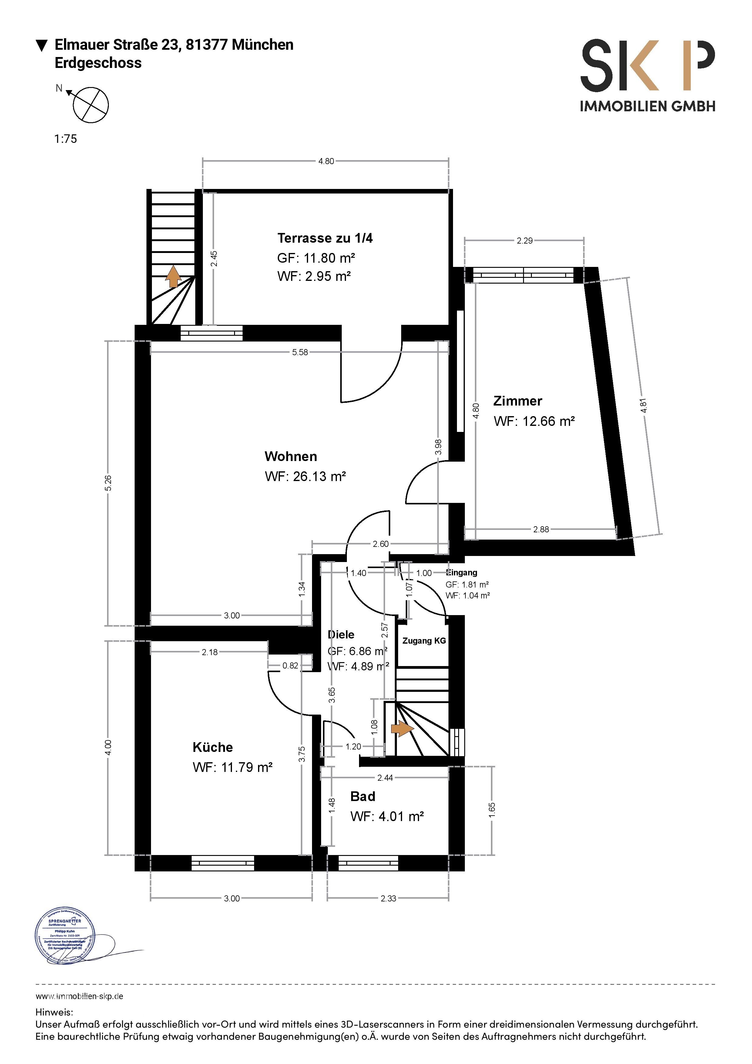 Reihenendhaus zum Kauf 840.000 € 6 Zimmer 119,5 m²<br/>Wohnfläche 242 m²<br/>Grundstück Am Waldfriedhof München 81377