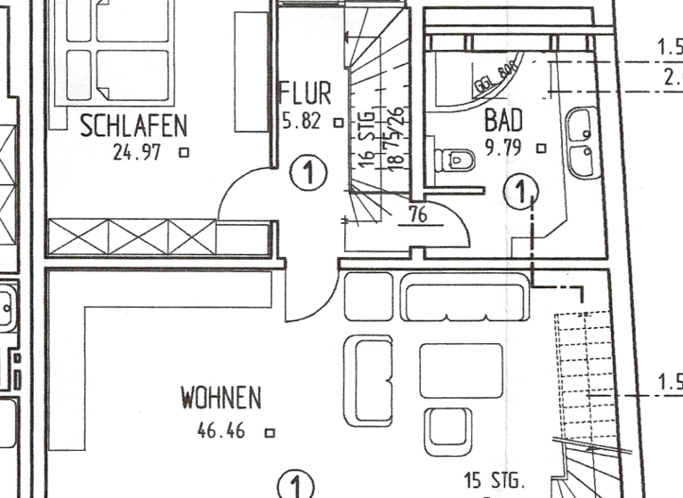 Wohnung zur Miete 1.145 € 2,5 Zimmer 134,8 m² 2. Geschoss Südersteinstraße 28 Cuxhaven 27472