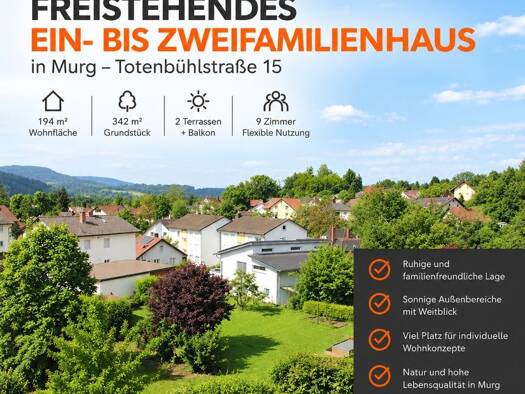 Einfamilienhaus zum Kauf 449.000 € 9 Zimmer 194 m² 342 m² Grundstück frei ab sofort Murg Murg 79730