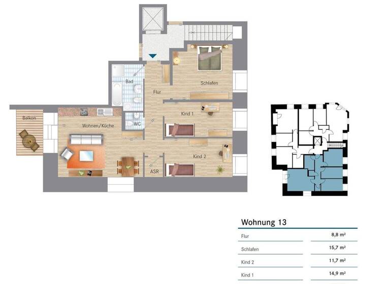 Wohnung zum Kauf 4 Zimmer 98,8 m² 4. Geschoss Mickten Dresden 01139