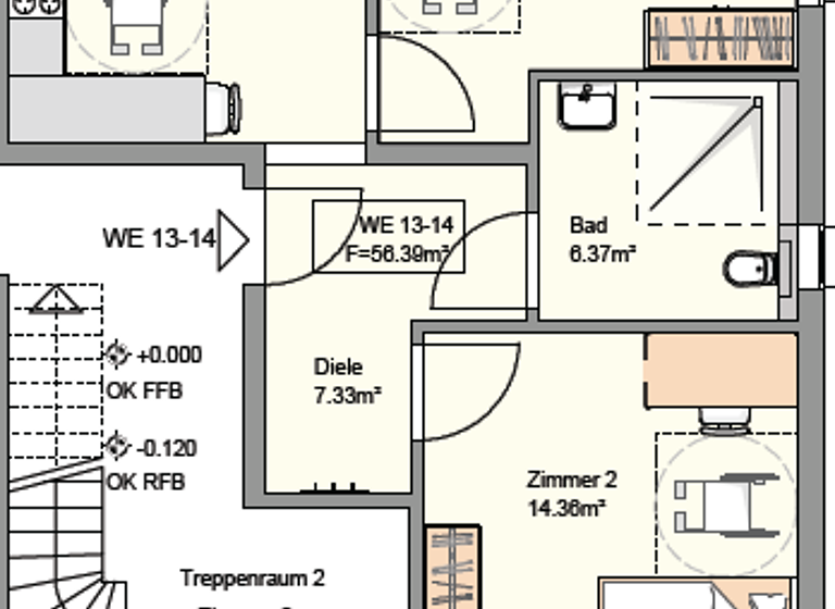 Wohnung zur Miete - Neubau 858 € 3 Zimmer 56,4 m²<br/>Wohnfläche EG<br/>Geschoss ab sofort<br/>Verfügbarkeit Untere Haardtstraße 57 Eppenbrunn 66957