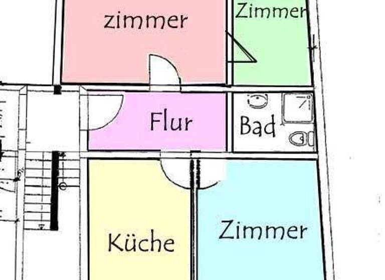 Wohnung zur Miete 545 € 3 Zimmer 72,7 m² 1. Geschoss frei ab 01.03.2026 Stendal 39576