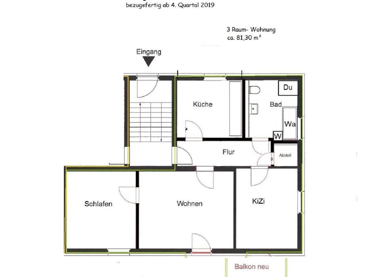 Wohnung zur Miete 630 € 3 Zimmer 81,3 m² EG frei ab 15.03.2026 Herlasgrüner Straße 42 Treuen 08233