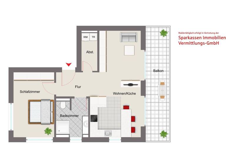 Wohnung zum Kauf provisionsfrei 296.500 € 2 Zimmer 59,5 m² Stockenhut Weiden 92637