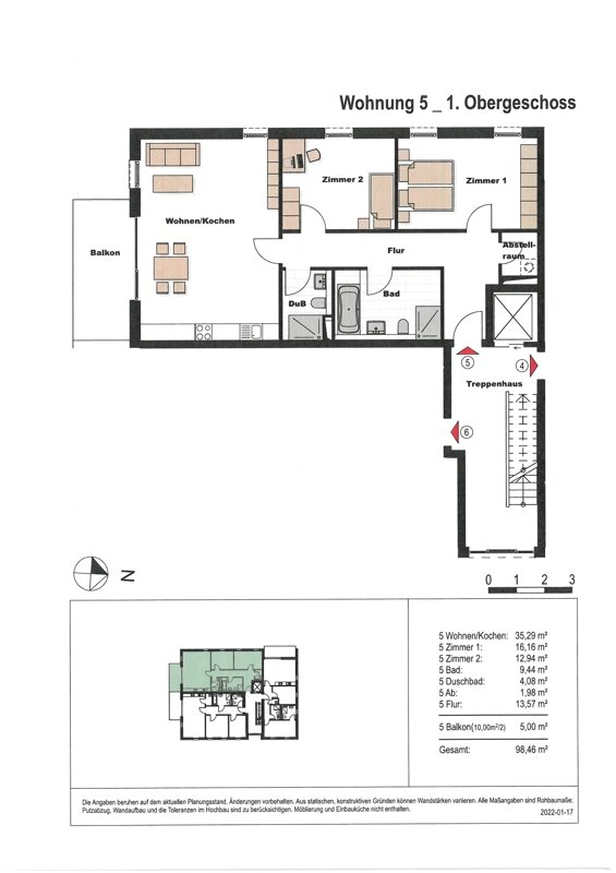 Wohnung zum Kauf 543.000 € 3 Zimmer 98,7 m²<br/>Wohnfläche Rellingen 25462