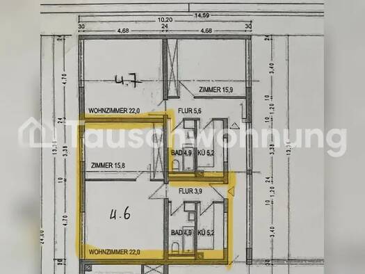 Wohnung zur Miete Tauschwohnung 580 € 2 Zimmer 53 m² 4. Geschoss Neustadt Mainz 55118