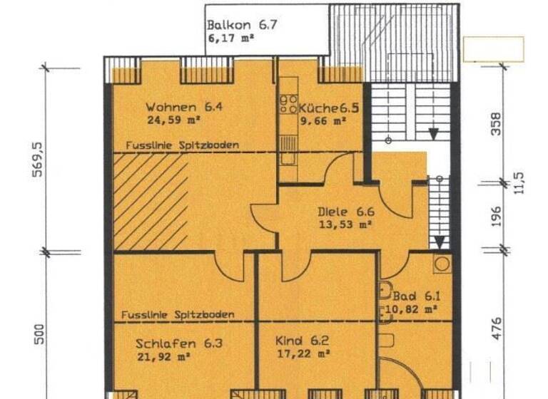 Maisonette zur Miete 518 € 4 Zimmer 115 m² 3. Geschoss Niederstadtgraben 6 Roßwein 04741