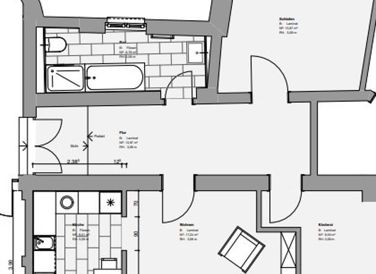 Wohnung zur Miete 400 € 3 Zimmer 71,2 m² EG frei ab 01.07.2026 Sohrstraße 17 Innenstadt Görlitz 02826