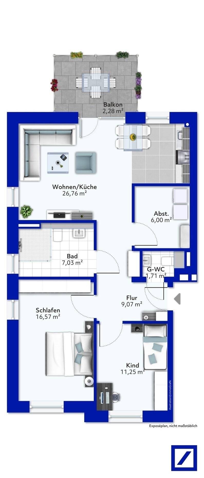 Wohnung zum Kauf provisionsfrei 338.772 € 3 Zimmer 80,7 m²<br/>Wohnfläche Bitburg Bitburg 54634