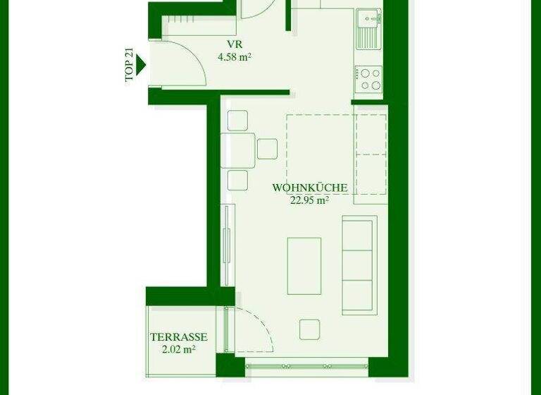 Studio zum Kauf - Erstbezug 188.073 € 1 Zimmer 32,8 m² 2. Geschoss Leopoldigasse Wien 1230