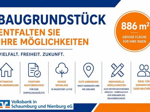 Grundstück zum Kauf 312.000 € 886 m² Grundstück Luthe Wunstorf 31515