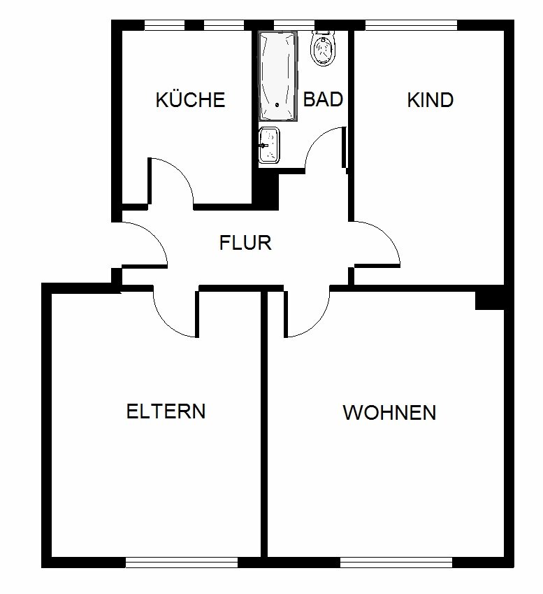 Wohnung zur Miete 409 € 3 Zimmer 59,6 m²<br/>Wohnfläche 1.<br/>Geschoss Lippspringer Straße 6 Scholven Gelsenkirchen 45896