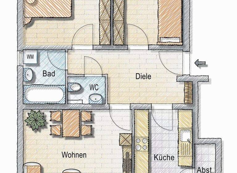 Wohnung zur Miete 950 € 3 Zimmer 73 m² 4. Geschoss Süd Rosenheim 83026