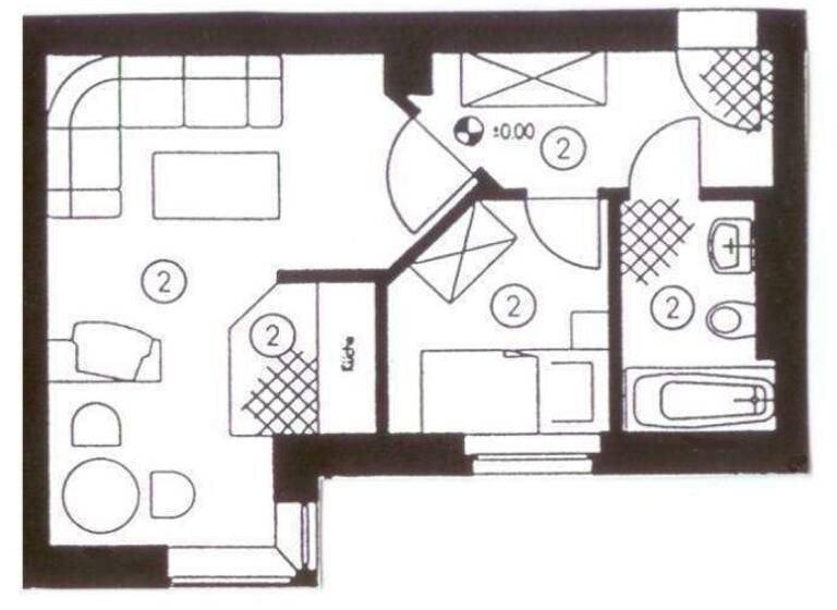 Wohnung zur Miete 160 € 2 Zimmer 31,4 m² EG frei ab sofort Virchowplatz 7 Marienthal Zwickau 08060