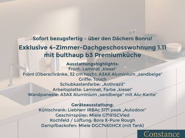 Penthouse zum Kauf - Neubau provisionsfrei 1.349.000 € 4 Zimmer 138,2 m² 5. Geschoss Poppelsdorf Bonn 53115
