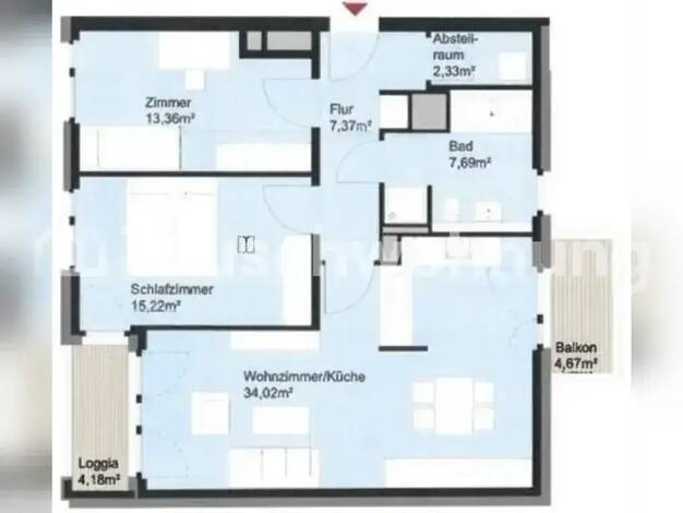 Wohnung zur Miete Tauschwohnung 1.453 € 3 Zimmer 84,4 m² 1. Geschoss Alsterdorf Hamburg 22083