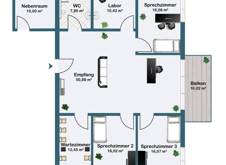 Praxisfläche zum Kauf - Erstbezug provisionsfrei 558.960 € 6 Zimmer 139,7 m² Bürofläche Uffenheim 97215