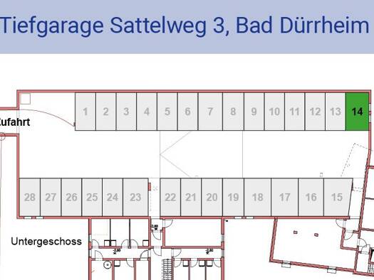 Tiefgaragenstellplatz zum Kauf provisionsfrei 22.900 € Sattelweg 3 Bad Dürrheim 78073