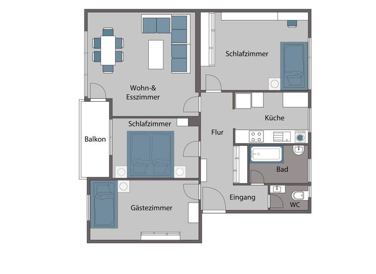 Wohnung zum Kauf 150.000 € 4 Zimmer 80 m² Meßstetten 72469