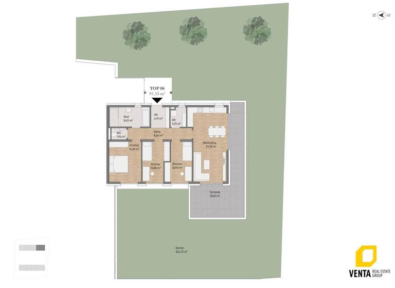 Wohnung zum Kauf 679.000 € 4 Zimmer 91,5 m² 1. Geschoss Waltendorfer Hauptstraße 54b Waltendorf Graz 8010