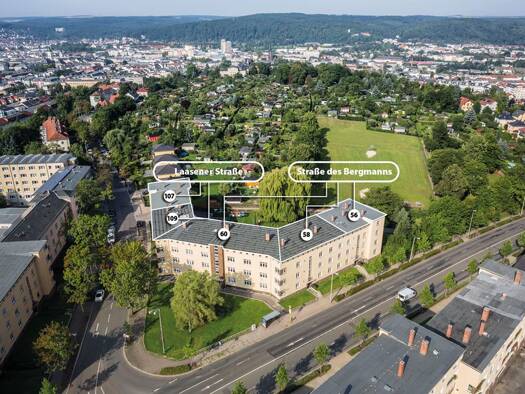 Wohnung zur Miete 711 € 3 Zimmer 71,1 m² 2. Geschoss Straße des Bergmanns 56 Innenstadt Gera 07545