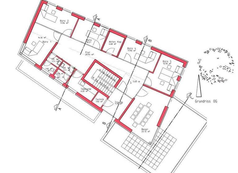 Bürofläche zur Miete 1.500 € 6 Zimmer 115 m² Bürofläche Scheeßel 27383