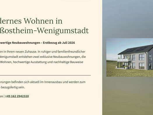 WG-Zimmer zur Miete 1.800 € 4 Zimmer 107 m² Geschoss 1/2 frei ab 01.07.2026 Rosenstraße Wenigumstadt Großostheim 63762