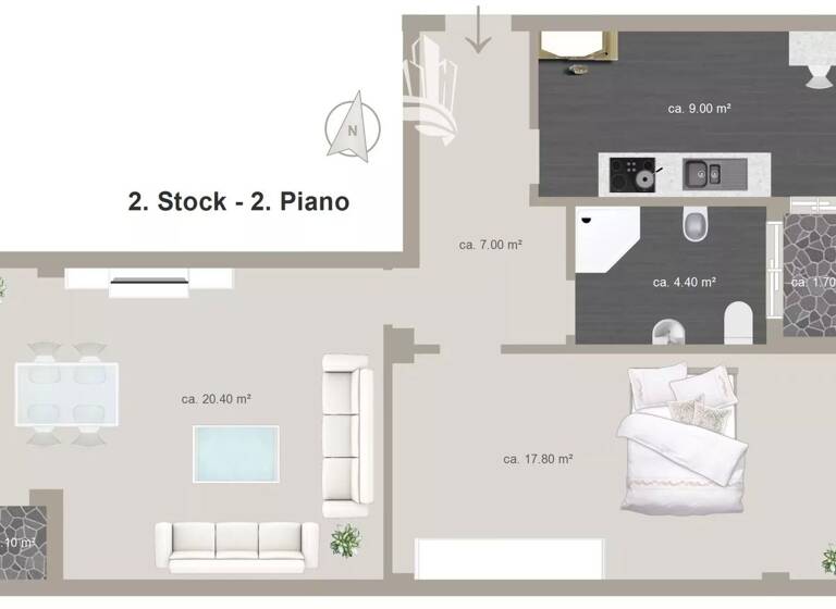Studio zum Kauf 450.000 € 2 Zimmer 73 m² Meran 39012